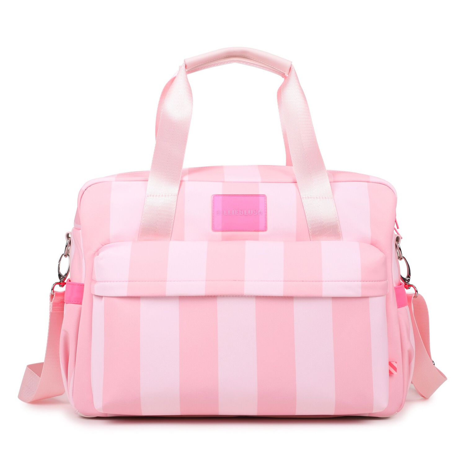 Baby Girls Pink Striped Changing Bag, 1, hi-res