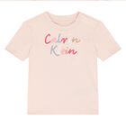 طقم شورت قطن للبنات بالشعار باللون الوردي    , 2, hi-res