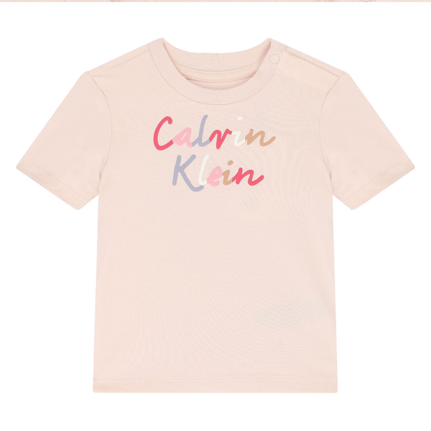 طقم شورت قطن للبنات بالشعار باللون الوردي    , 2, hi-res image number null