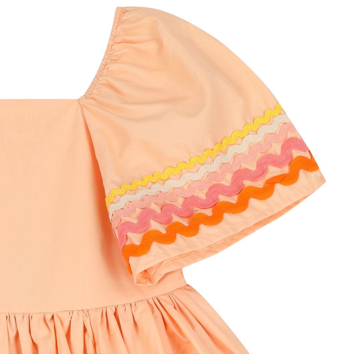 Girls Orange Ric Rac Dress, 1, hi-res image number null