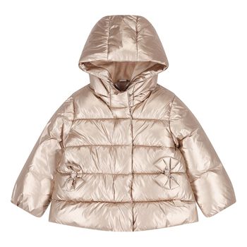 Baby Girls Rose Gold Puffer Jacket