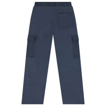 Boys Navy Blue Cargo Trousers