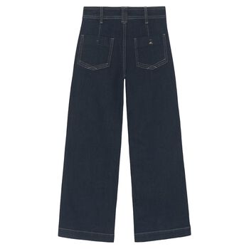 Girls Navy Blue Denim Jeans