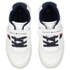 Boys White Logo Trainers, 1, hi-res