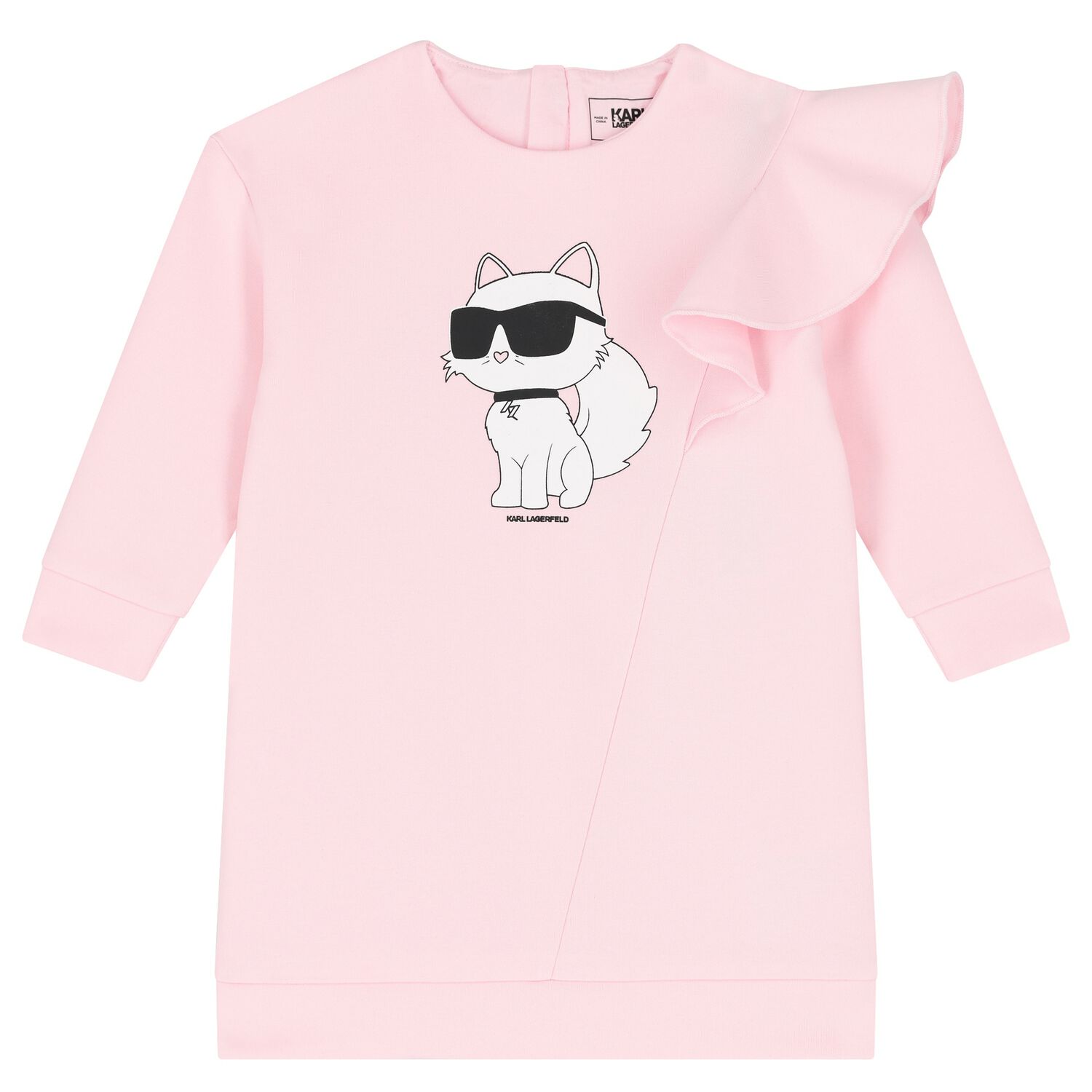 Younger Girls Pink Ikonik Choupette Dress, 1, hi-res image number null