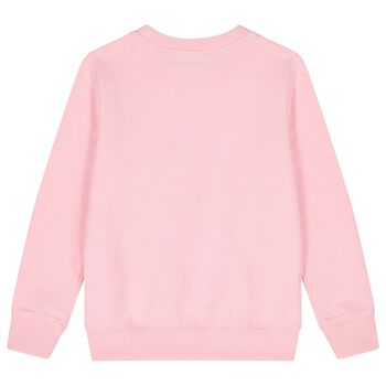 Girls Pink Teddy Bear Logo Sweatshirt