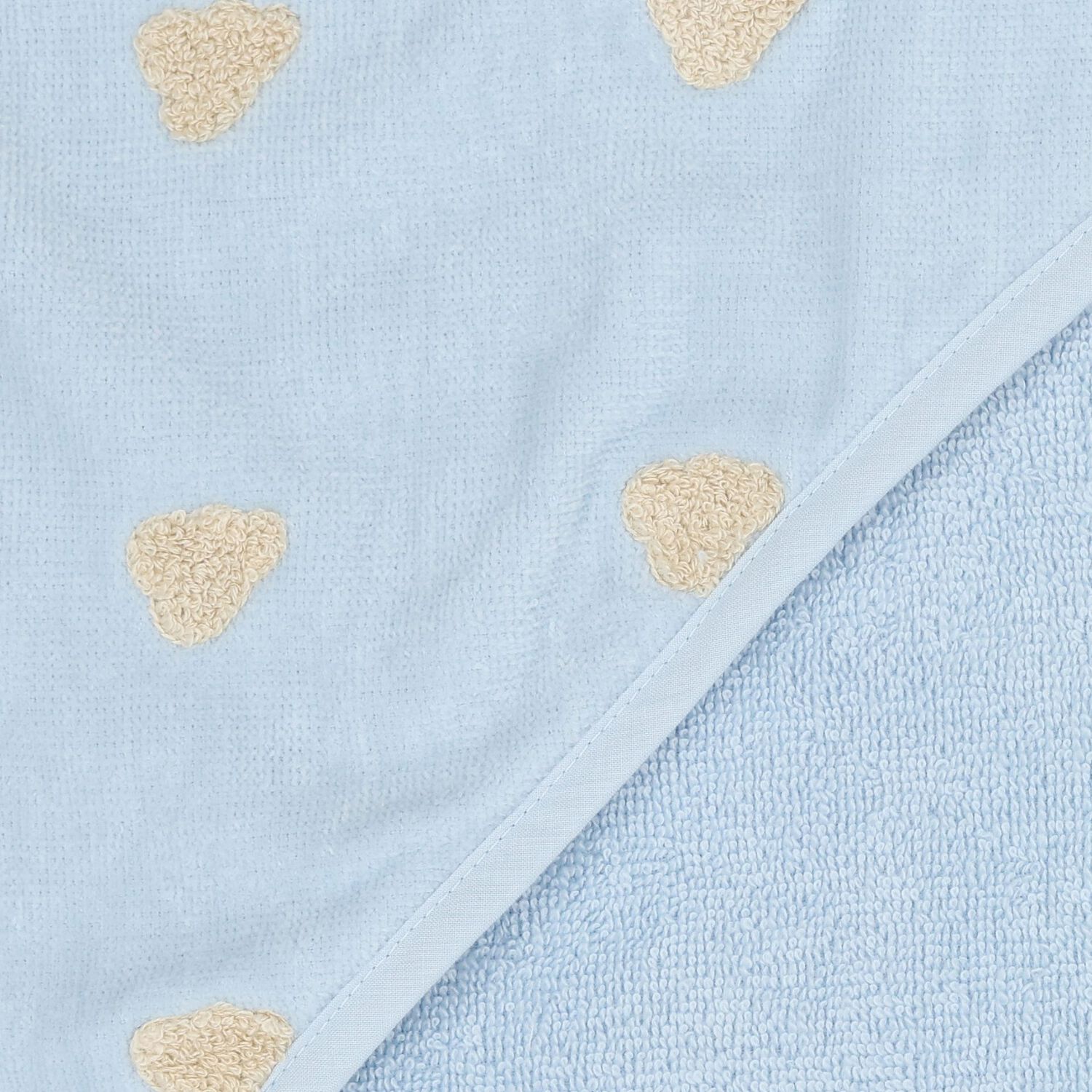Baby Blue Spot Hooded Towel, 1, hi-res
