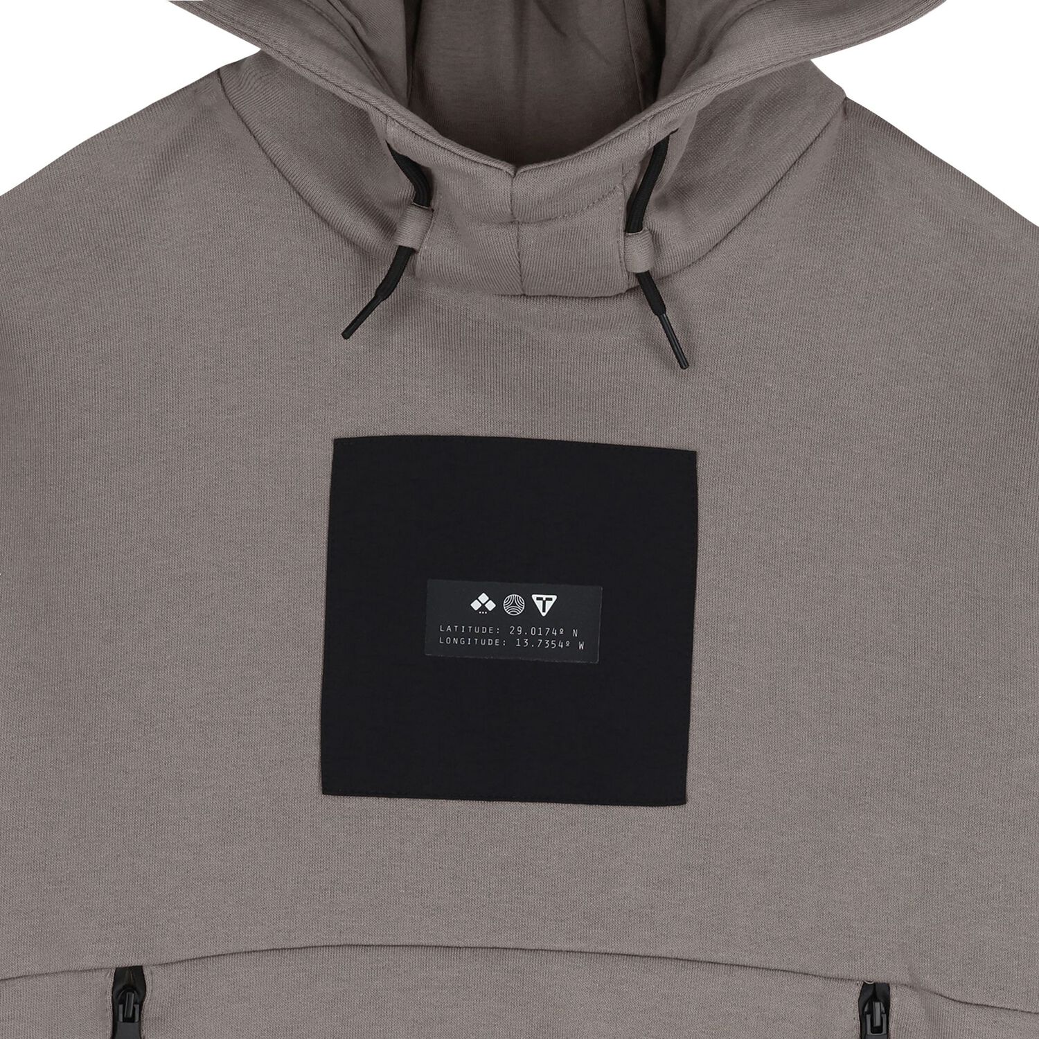 Boys Beige & Black Hooded Top, 2, hi-res