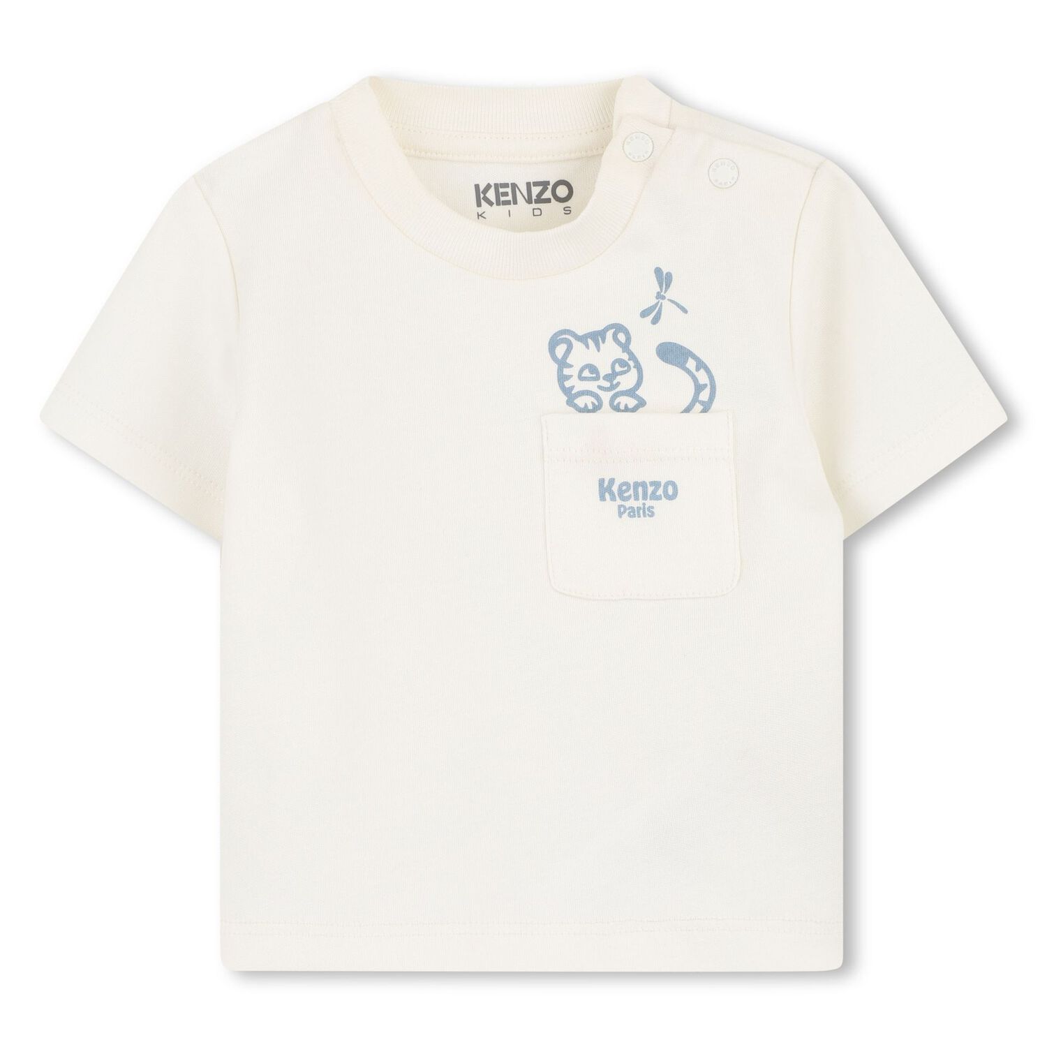 Baby Boys Ivory & Navy Blue Dungaree Set, 1, hi-res