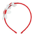 طوق شعر بنات بالزهور باللون الأحمر, 3, hi-res