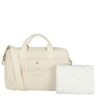 Beige Logo Canvas Baby Changing Bag, 1, hi-res