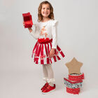 حذاء رياضي بنات مزين باللون الأحمر, 2, hi-res