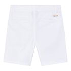Boys White Chino Shorts, 3, hi-res