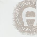 تيشيرت أولاد بالشعار باللون الأبيض, 1, hi-res