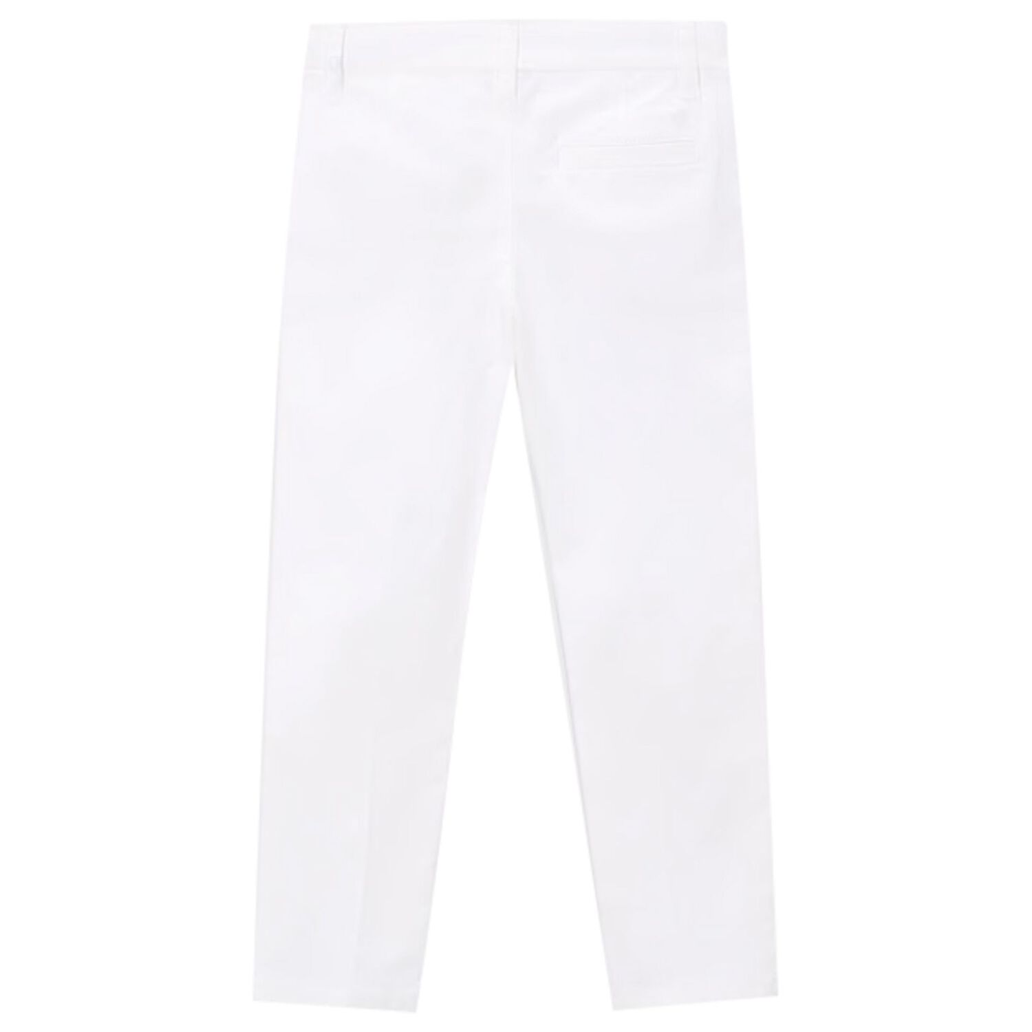 Boys White Chino Trousers, 2, hi-res