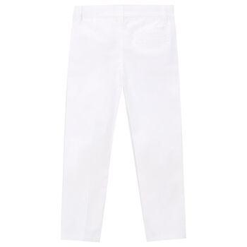 Boys White Chino Trousers