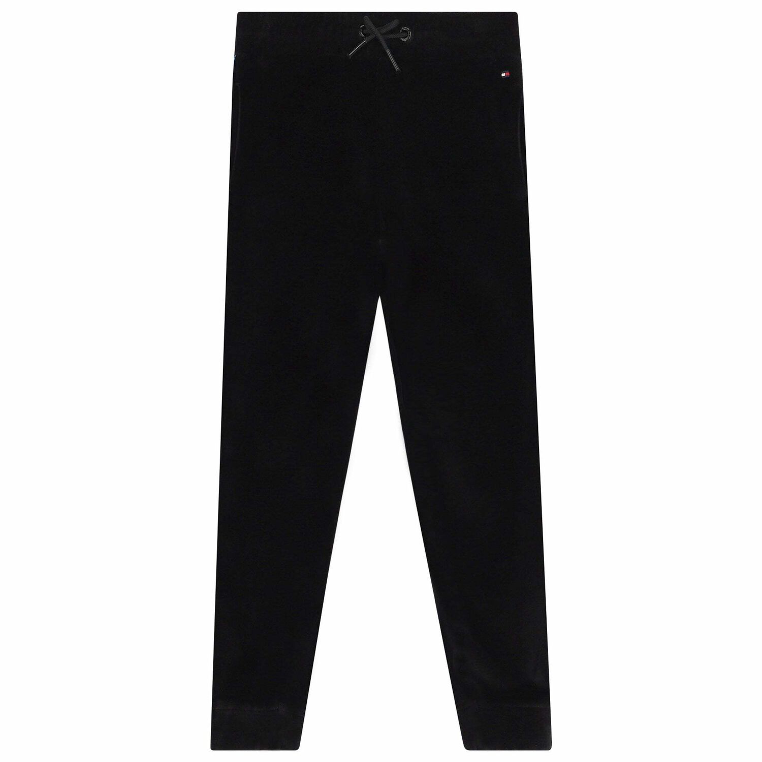 Girls Black Logo Velvet Logo Joggers, 1, hi-res image number null