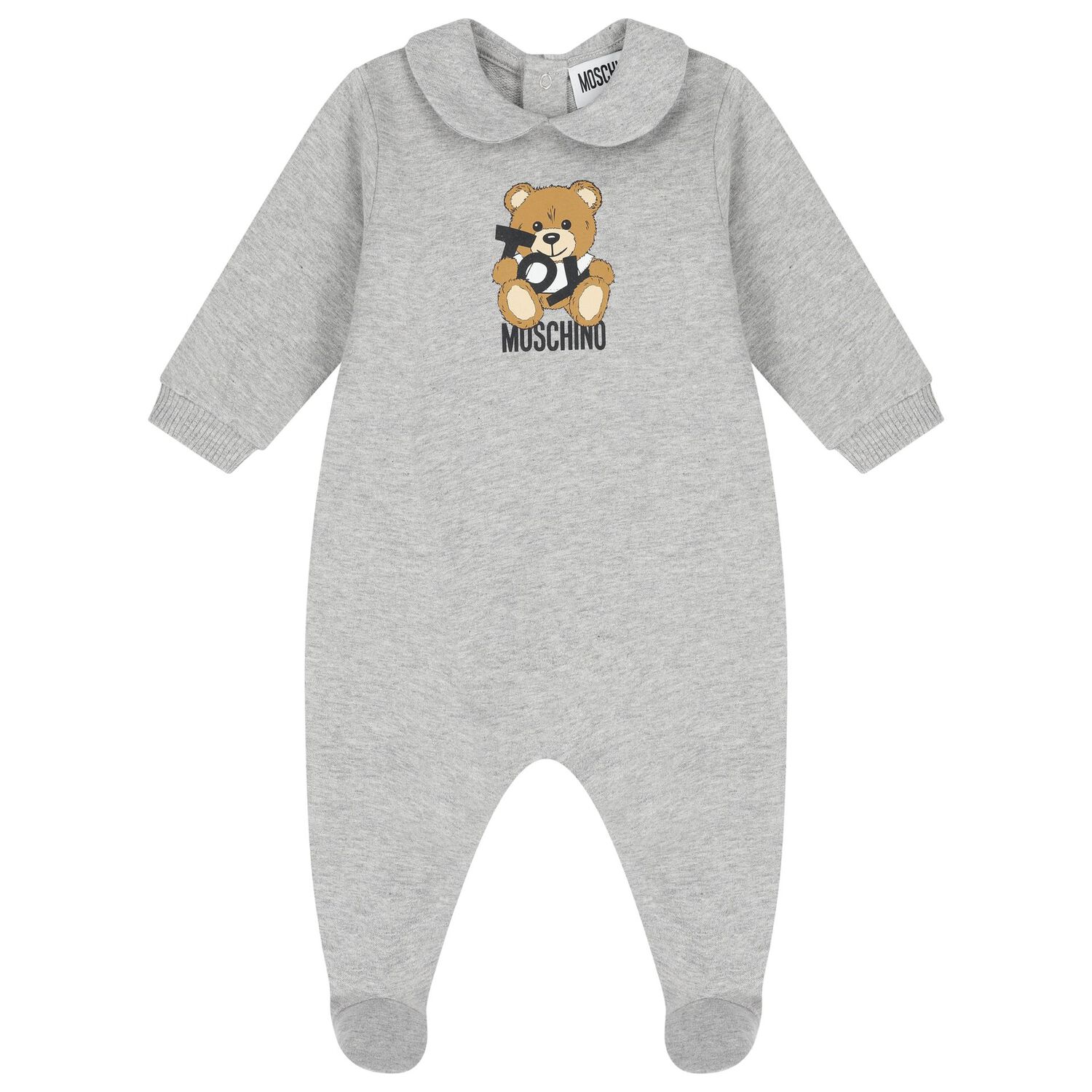 Grey Teddy Bear Logo Babygrow Gift Set, 5, hi-res