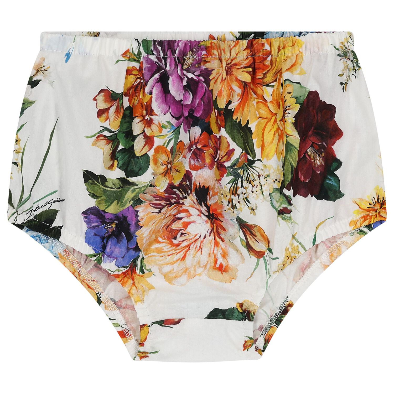 طقم فستان زهري متعدد الألوان بشعار للفتيات الصغيرات, 1, hi-res