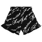 Girls Black Logo Shorts, 2, hi-res