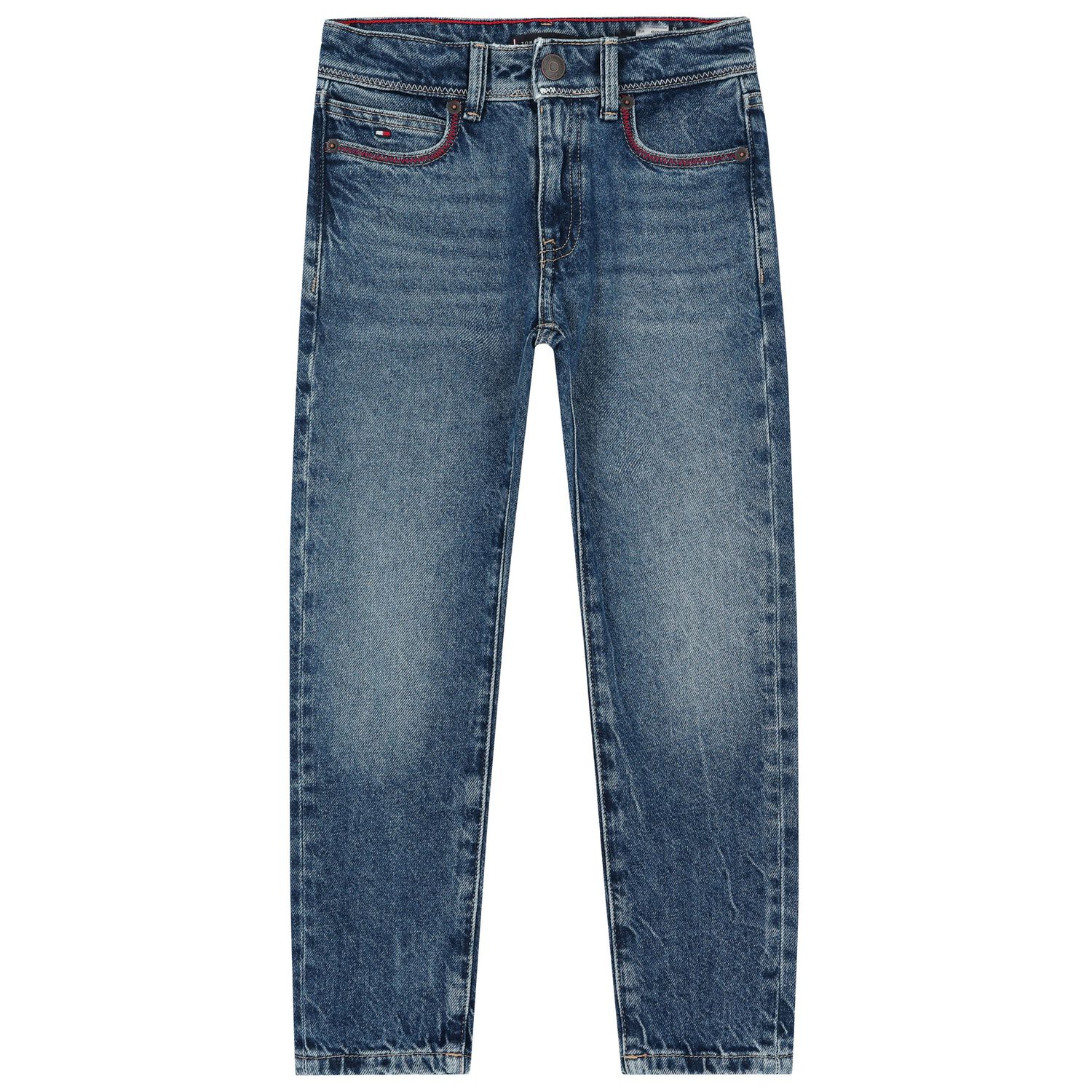 Boys Blue Logo Denim Jeans, 1, hi-res image number null