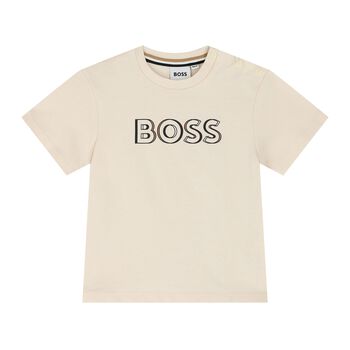 Younger Boys Ivory Logo T-Shirt
