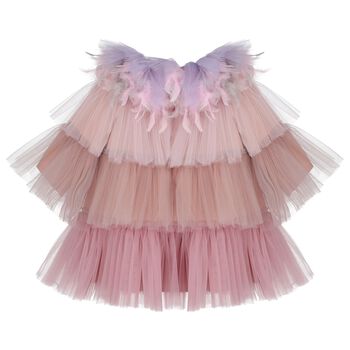 Girls Pink & Purple Tiered Tulle Dress