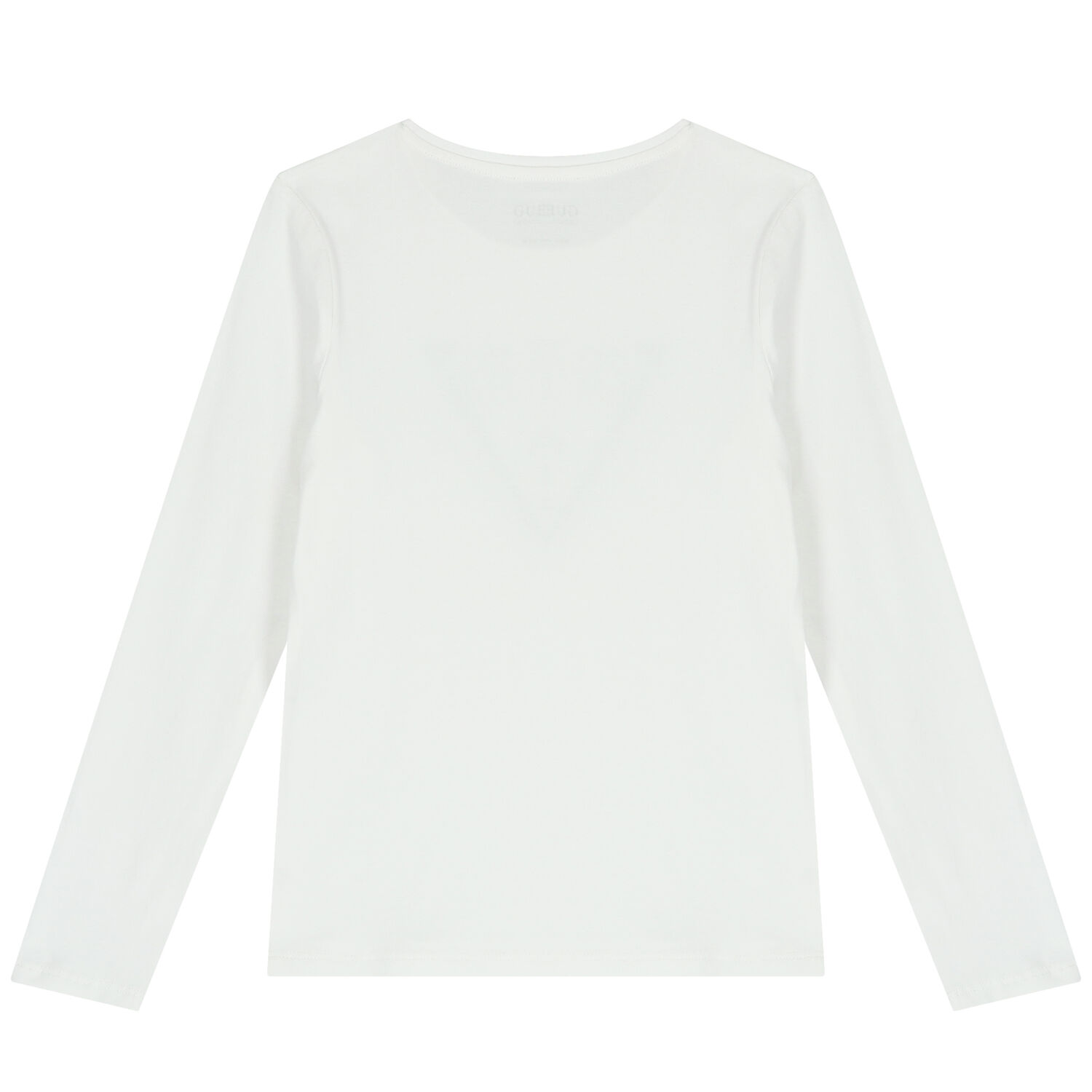 Girls White Logo Long Sleeve Top, 3, hi-res