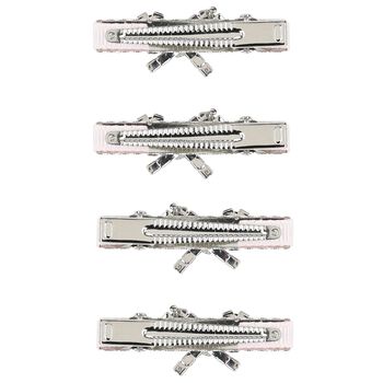 Girls Pink Embellished Bow Hair Clips ( 4 Pack )