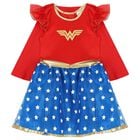 Girls Red & Blue Wonder Woman Costume, 1, hi-res