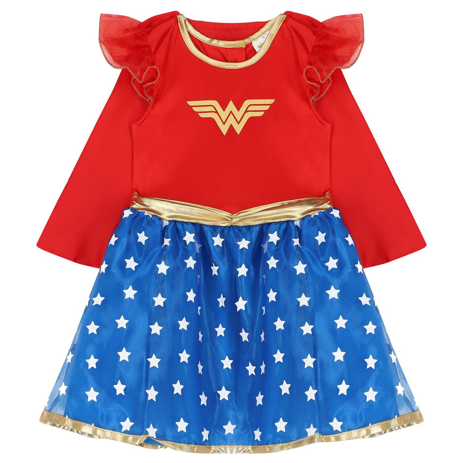 Girls Red & Blue Wonder Woman Costume, 1, hi-res
