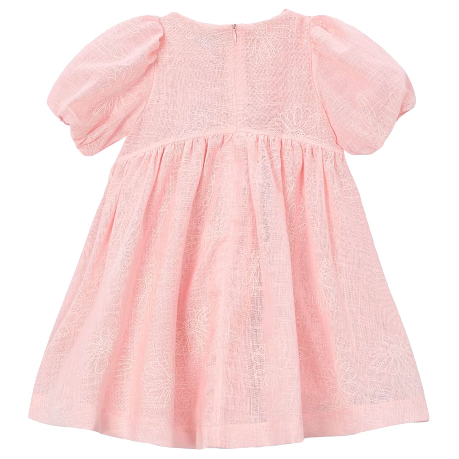 Girls Pink Floral Dress, 2, hi-res