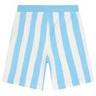 Boys Blue & White Striped Shorts, 1, hi-res