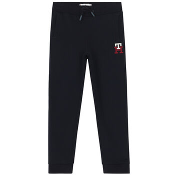 Boys Navy Logo Joggers