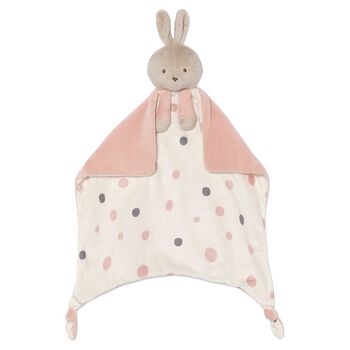 Baby Girls Ivory & Pink Rabbit Comforter