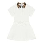Baby Girls White Polo Dress, 1, hi-res
