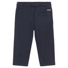 Younger Boys Navy Blue Chino Trousers, 1, hi-res
