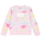 Girls Pink & Yellow Logo Sweatshirt, 1, hi-res