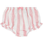 Baby Girls Pink & White Striped Dress Set, 1, hi-res