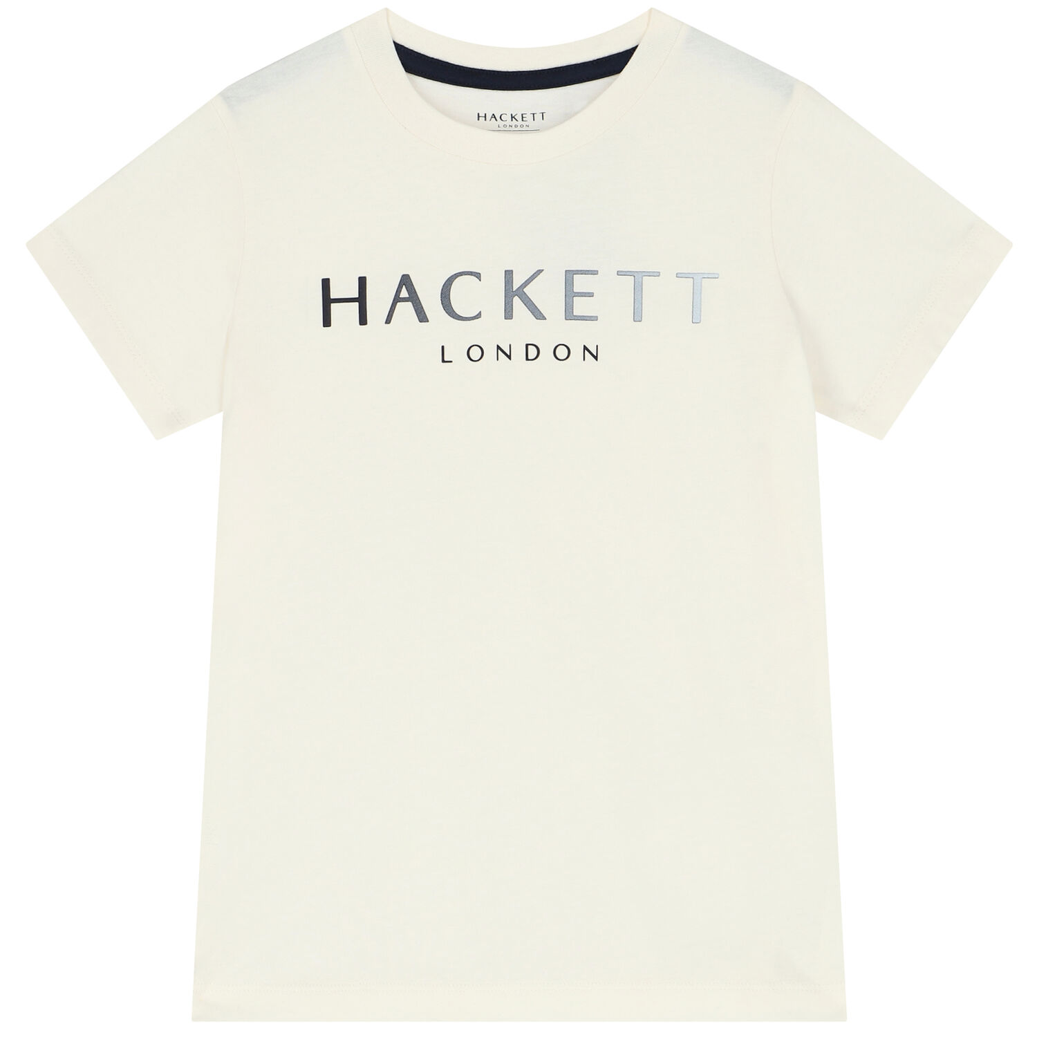 تيشيرت أولاد بالشعار باللون العاجي , 1, hi-res