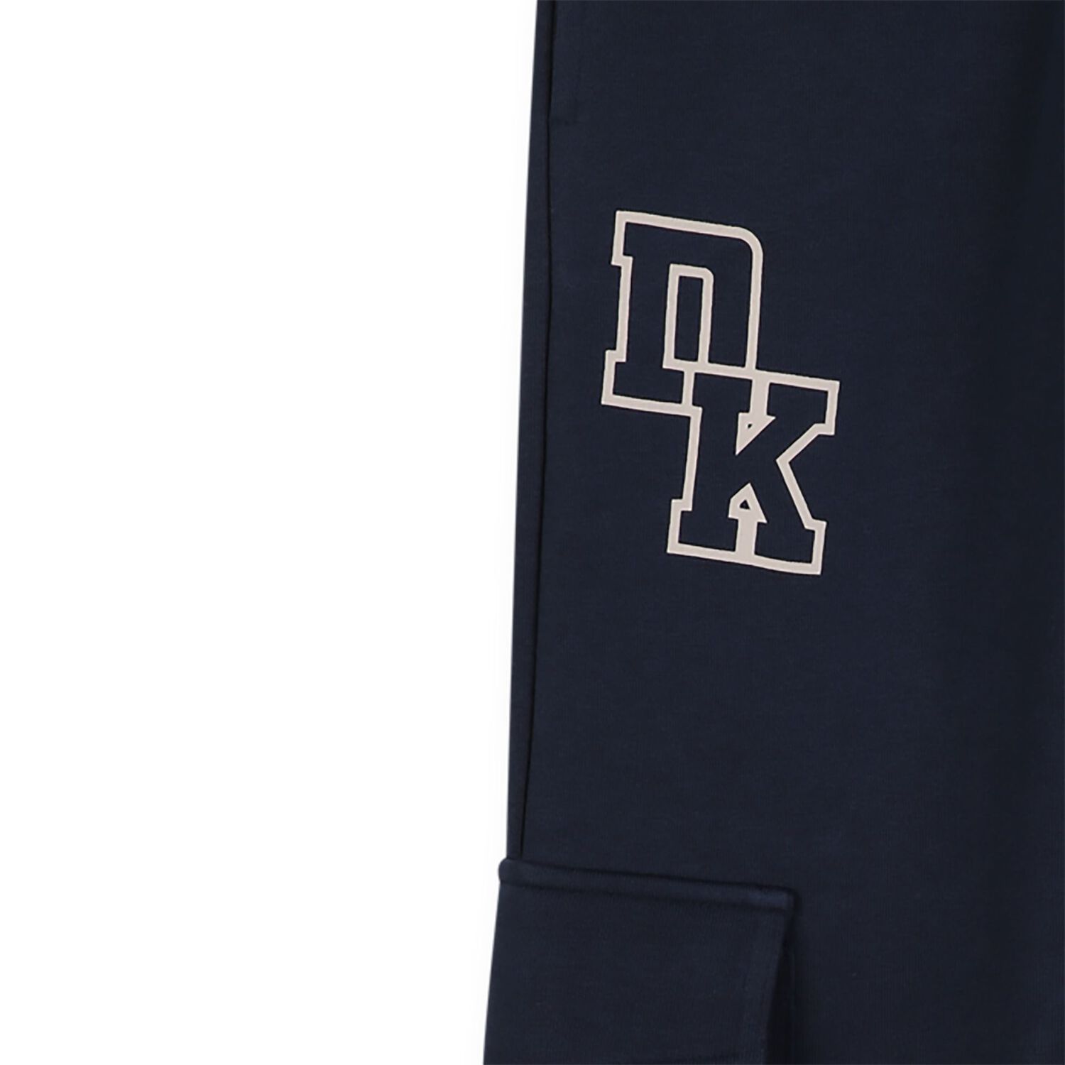 Boys Navy Blue Logo Cargo Trousers, 2, hi-res
