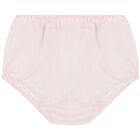 طقم بنات فستان تول مطرز باللون الوردي, 1, hi-res