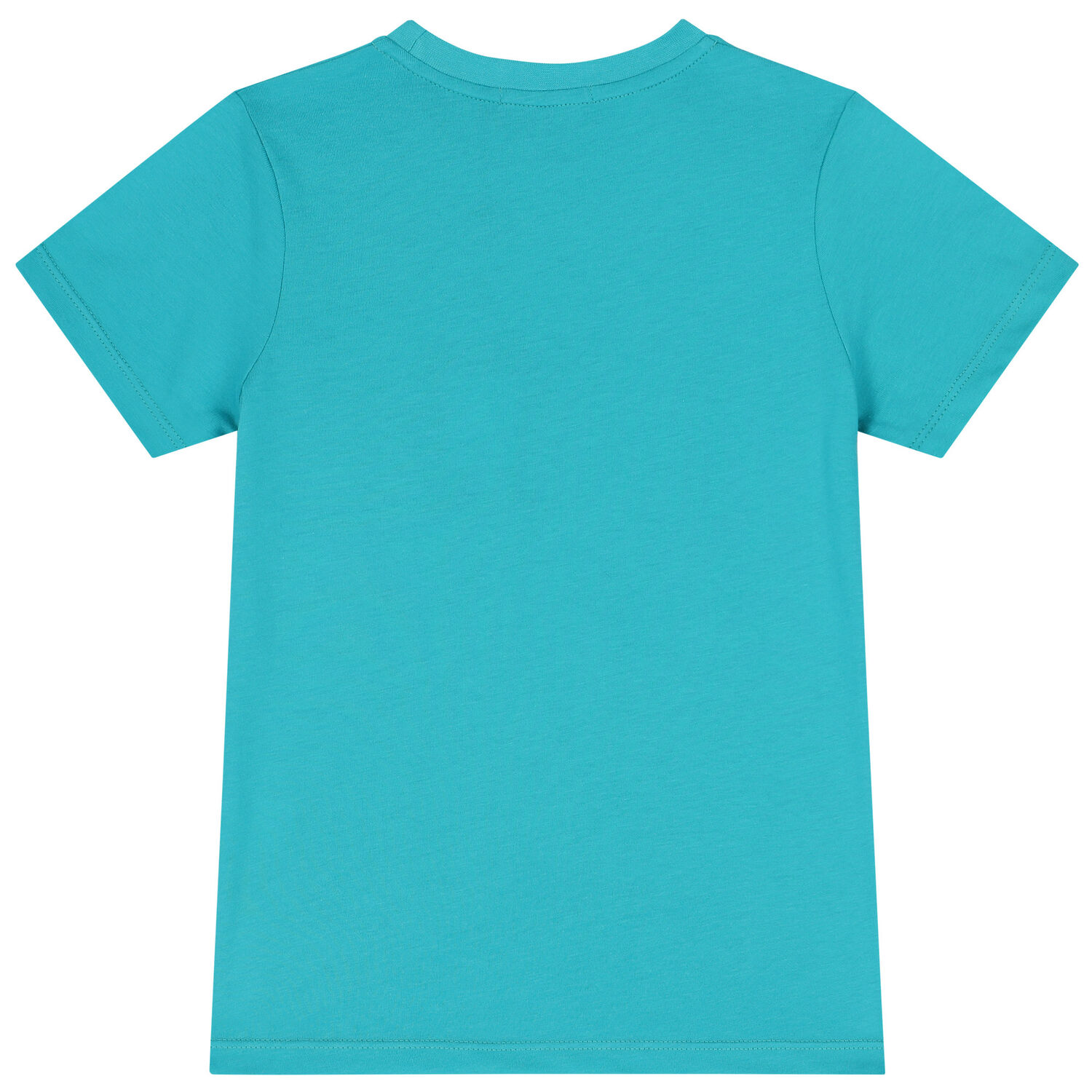 تيشيرت أولاد بالشعار باللون التركواز , 1, hi-res