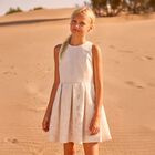 Girls Beige Dress, 2, hi-res