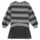 طقم فستان مخطط باللون الرمادى, 1, hi-res