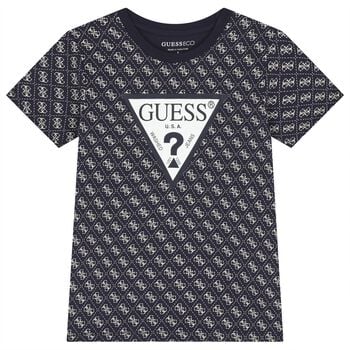 Boys Navy Blue Logo T-Shirt