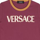 تيشيرت أولاد بالشعار باللون العنابي و العاجي, 1, hi-res