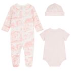 Baby Girls Ivory & Pink Babygrow Gift Set, 1, hi-res