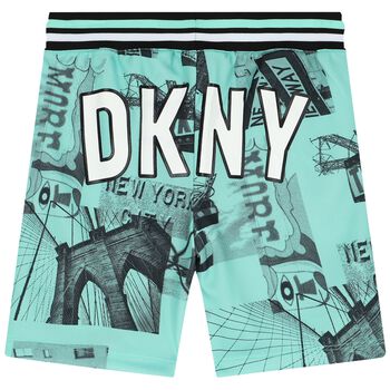 Boys Green Logo Shorts