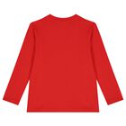 Boys Red Logo Long Sleeve Top, 2, hi-res